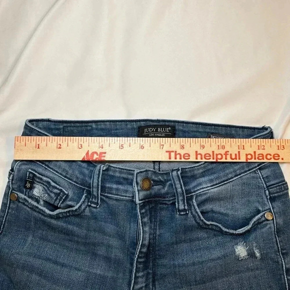 Judy Blue Los Angeles Skinny Fit Size 3 /26 Distressed Blue Jeans - Picture 11 of 12